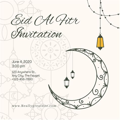 invitation message for eid at home|Free and customizable eid templates